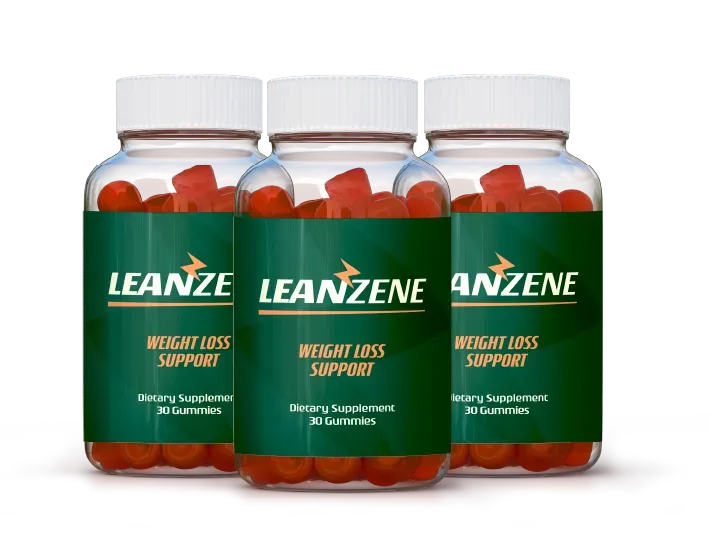 Three bottles of Leanzene supplement, 90-day supply most popular bundle.